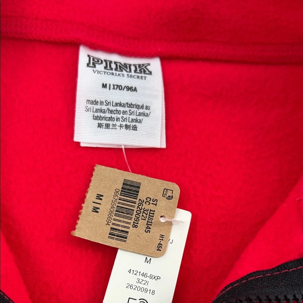 PINK Victoria's Secret Women's Bright Red Bomber Jacket